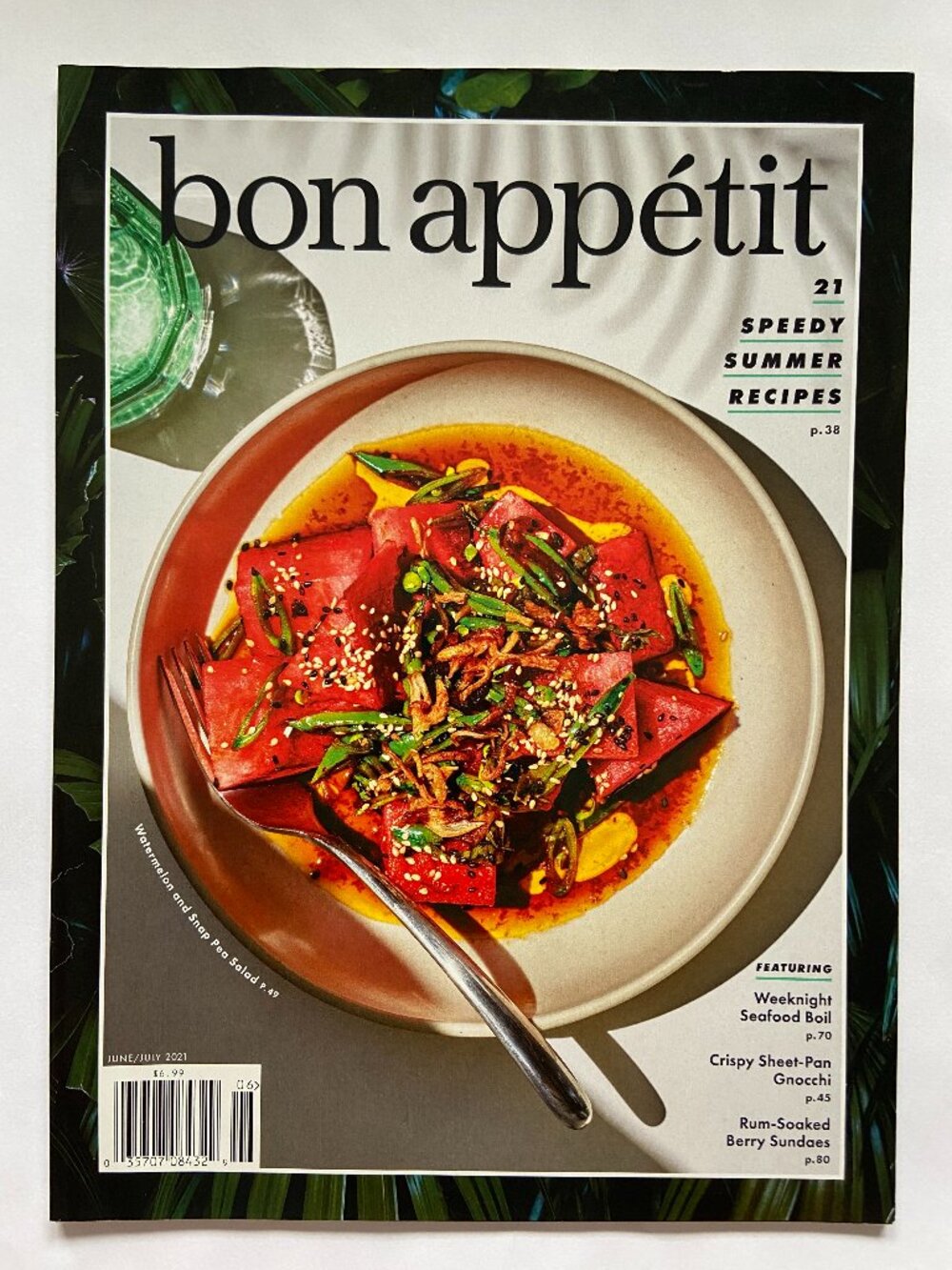Bon Appetit Magazine June/July 2021 21 Speedy Summer Recipes Cover No Label